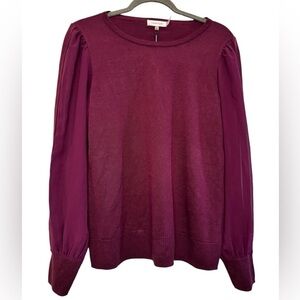 Calvin Klein Puff Sheer Sleeved Sweater S